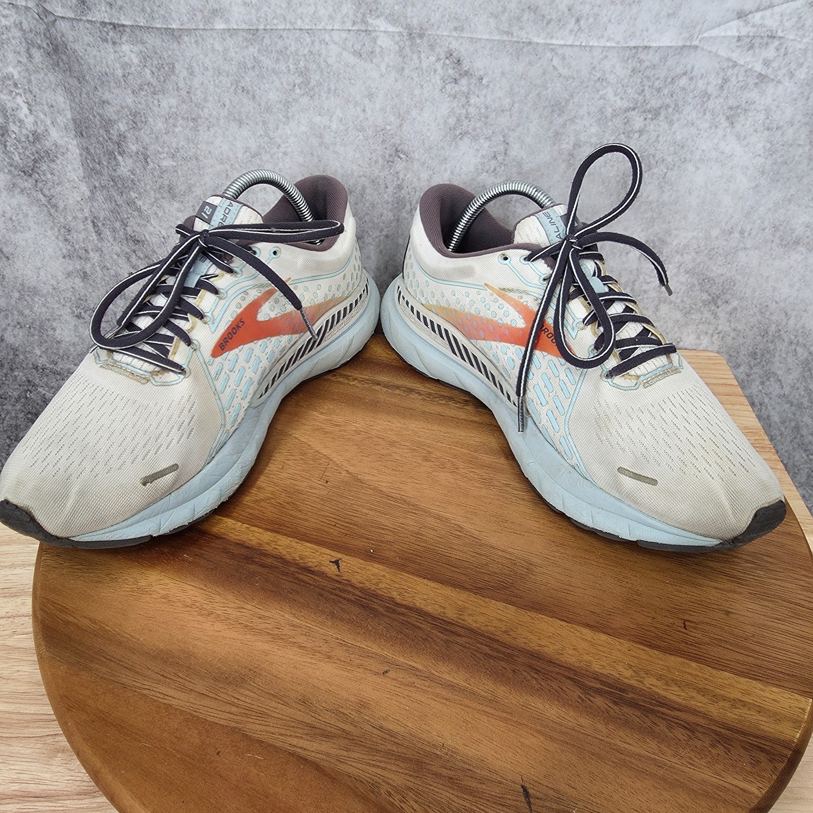 Brooks Glycerin Adrenaline Gts 21 Running Shoes Womens 10 White Blue Sneakers — image 4 of 8